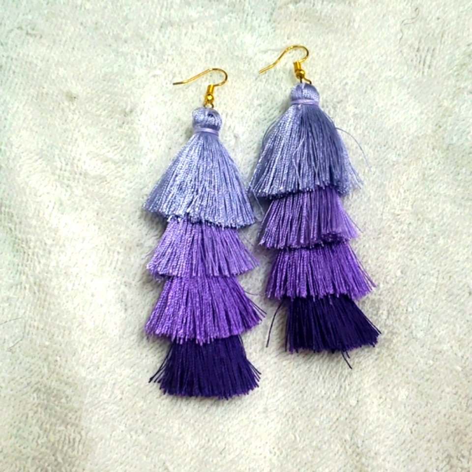 Flary Purple Earrings